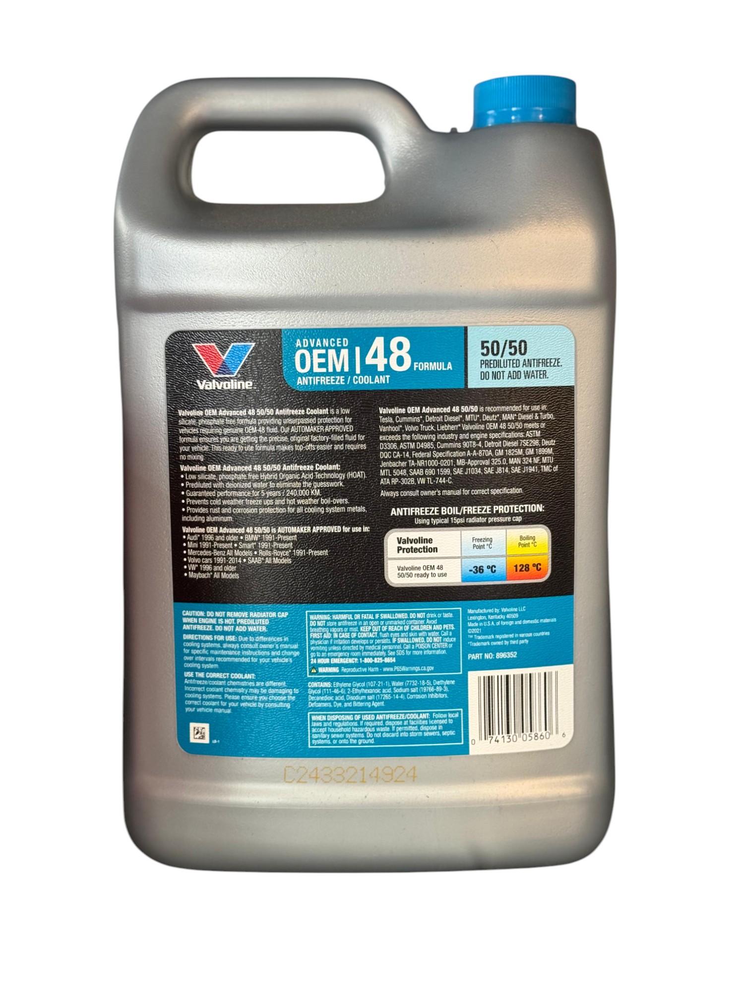 נוזל קירור - Valvoline Advanced OEM 48 – תמונה 2