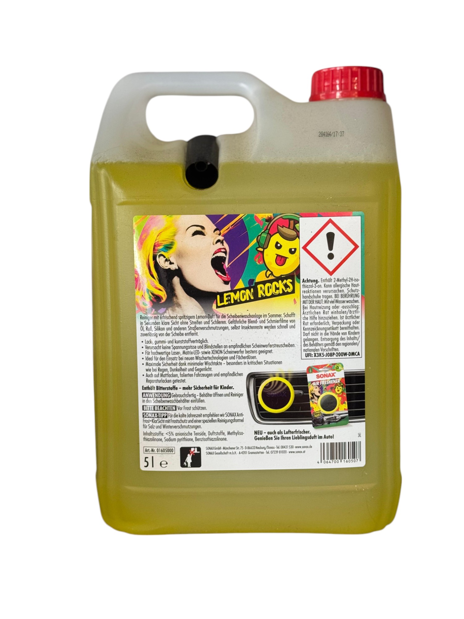 נוזל לניקוי שמשות לרכב - SONAX Scheibenreiniger Lemon Rocks – תמונה 2