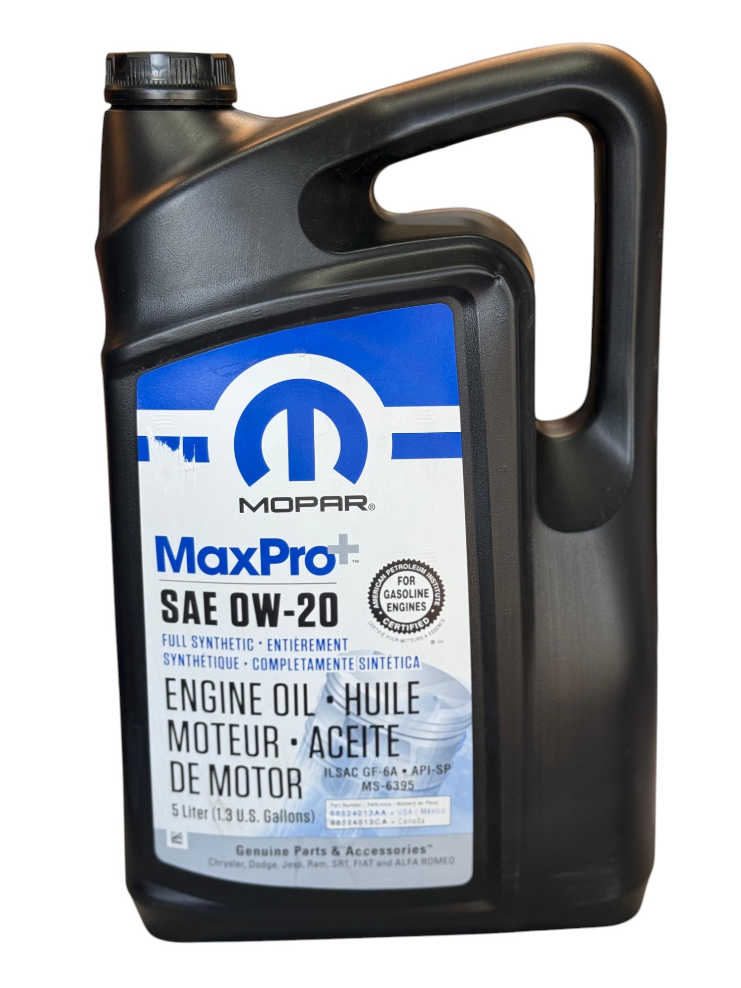 שמן מנוע סינתטי מלא מופאר - Mopar MaxPro+ SAE 0W20