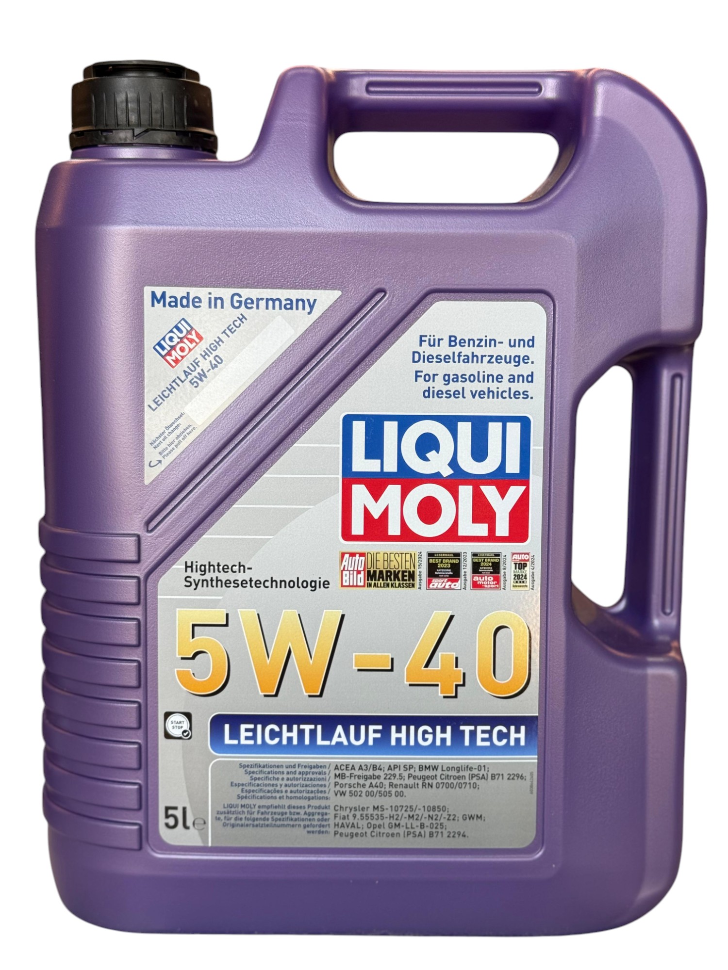 שמן מנוע ליקוי מולי - LIQUI MOLY Synthoil High Tech 5W40