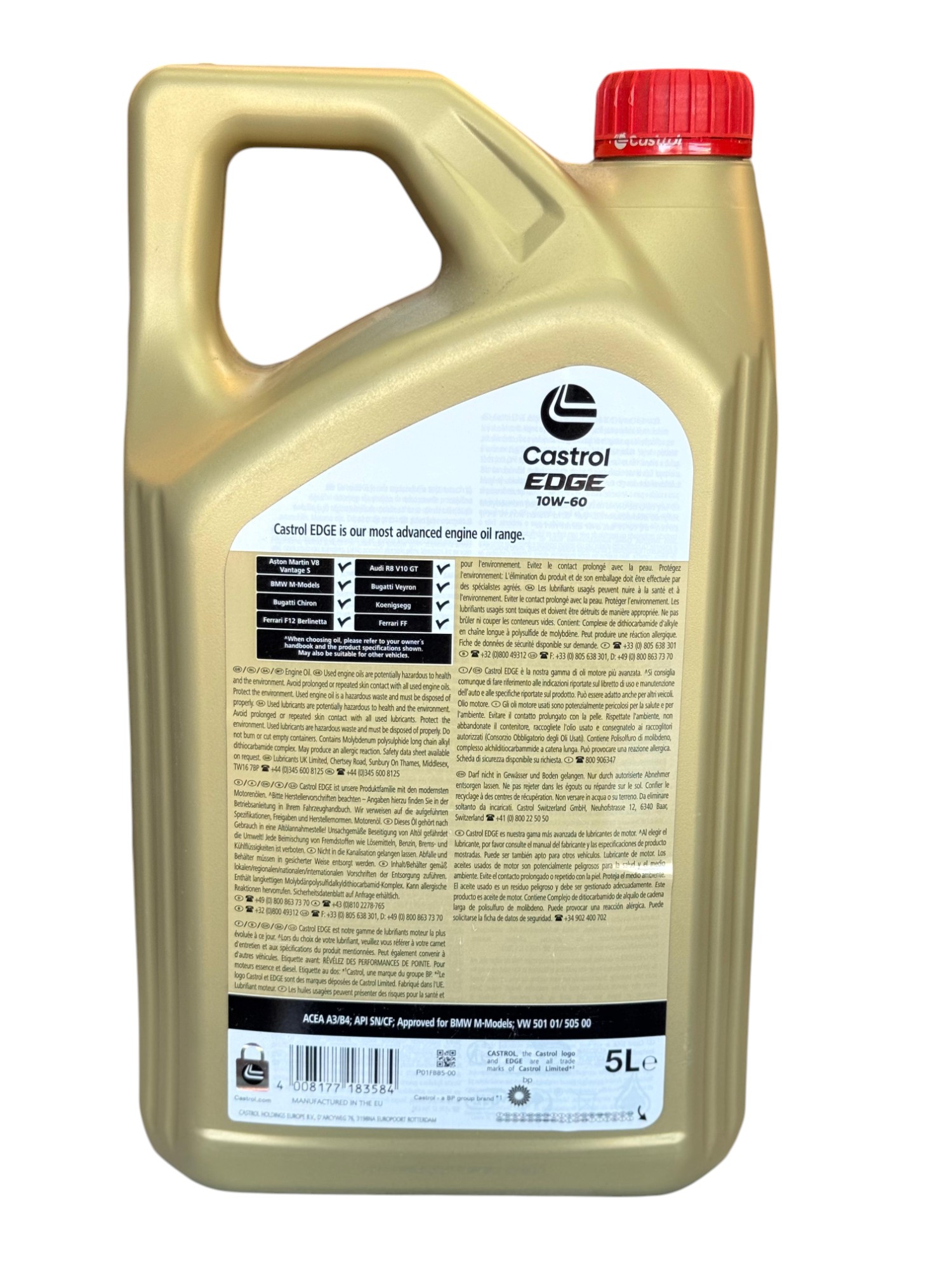 שמן מנוע קסטרול - Castrol EDGE 10W60 – תמונה 2